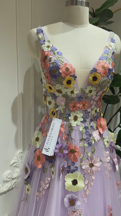 Lavender Lara Gown-Wildflower Formal Dress for Prom Dress Purple Photography Dresses | Fleur Grace Designs